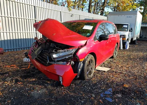 2023 Honda Odyssey Sport из США, поврежденный, VIN 5FNRL6H72PB014657